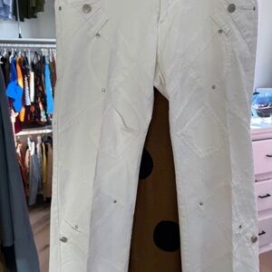 Women’s vintage low waisted Y2K white pants